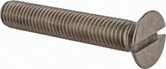 Value Collection - M10x1.50 Metric Coarse, 60mm OAL Slotted Drive Machine Screw - Flat Head, Grade 18-8 & A2 Stainless Steel, Uncoated, Without Washer - Eagle Tool & Supply