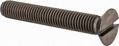 Value Collection - M10x1.50 Metric Coarse, 65mm OAL Slotted Drive Machine Screw - Flat Head, Grade 18-8 & A2 Stainless Steel, Uncoated, Without Washer - Eagle Tool & Supply