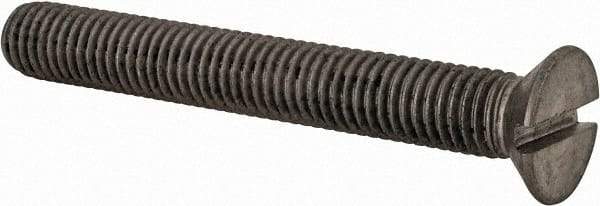 Value Collection - M10x1.50 Metric Coarse, 75mm OAL Slotted Drive Machine Screw - Flat Head, Grade 18-8 & A2 Stainless Steel, Uncoated, Without Washer - Eagle Tool & Supply