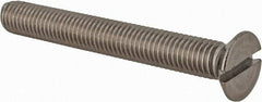 Value Collection - M10x1.50 Metric Coarse, 80mm OAL Slotted Drive Machine Screw - Flat Head, Grade 18-8 & A2 Stainless Steel, Uncoated, Without Washer - Eagle Tool & Supply