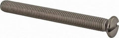 Value Collection - M10x1.50 Metric Coarse, 100mm OAL Slotted Drive Machine Screw - Flat Head, Grade 18-8 & A2 Stainless Steel, Uncoated, Without Washer - Eagle Tool & Supply