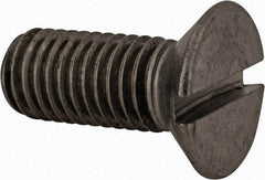 Value Collection - M12x1.75 Metric Coarse, 30mm OAL Slotted Drive Machine Screw - Flat Head, Grade 18-8 & A2 Stainless Steel, Uncoated, Without Washer - Eagle Tool & Supply