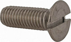 Value Collection - M12x1.75 Metric Coarse, 35mm OAL Slotted Drive Machine Screw - Flat Head, Grade 18-8 & A2 Stainless Steel, Uncoated, Without Washer - Eagle Tool & Supply