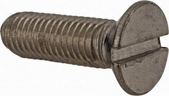Value Collection - M12x1.75 Metric Coarse, 40mm OAL Slotted Drive Machine Screw - Flat Head, Grade 18-8 & A2 Stainless Steel, Uncoated, Without Washer - Eagle Tool & Supply
