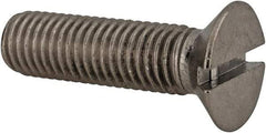 Value Collection - M12x1.75 Metric Coarse, 45mm OAL Slotted Drive Machine Screw - Flat Head, Grade 18-8 & A2 Stainless Steel, Uncoated, Without Washer - Eagle Tool & Supply