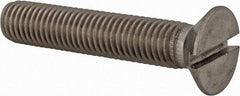 Value Collection - M12x1.75 Metric Coarse, 65mm OAL Slotted Drive Machine Screw - Flat Head, Grade 18-8 & A2 Stainless Steel, Uncoated, Without Washer - Eagle Tool & Supply