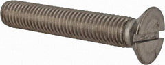 Value Collection - M12x1.75 Metric Coarse, 70mm OAL Slotted Drive Machine Screw - Flat Head, Grade 18-8 & A2 Stainless Steel, Uncoated, Without Washer - Eagle Tool & Supply