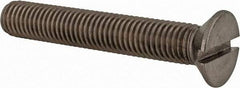 Value Collection - M12x1.75 Metric Coarse, 75mm OAL Slotted Drive Machine Screw - Flat Head, Grade 18-8 & A2 Stainless Steel, Uncoated, Without Washer - Eagle Tool & Supply
