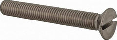 Value Collection - M12x1.75 Metric Coarse, 90mm OAL Slotted Drive Machine Screw - Flat Head, Grade 18-8 & A2 Stainless Steel, Uncoated, Without Washer - Eagle Tool & Supply