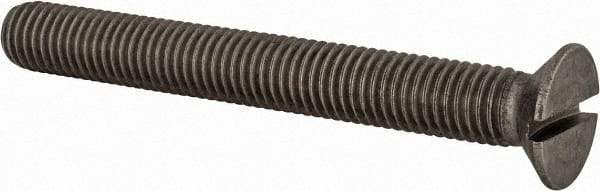 Value Collection - M12x1.75 Metric Coarse, 100mm OAL Slotted Drive Machine Screw - Flat Head, Grade 18-8 & A2 Stainless Steel, Uncoated, Without Washer - Eagle Tool & Supply