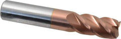 Accupro - 5/8", 4 Flute, Single End, Solid Carbide, 0.02" Corner Radius End Mill - 3-1/2" OAL, 40° Helix, Right Hand Flute, 1-1/4" LOC, Right Hand Cut - Eagle Tool & Supply
