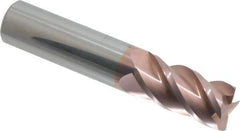 Accupro - 3/4", 4 Flute, Single End, Solid Carbide, 0.015" Corner Radius End Mill - 4" OAL, 40° Helix, Right Hand Flute, 1-1/2" LOC, Right Hand Cut - Eagle Tool & Supply
