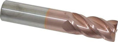 Accupro - 3/4", 4 Flute, Single End, Solid Carbide, 0.03" Corner Radius End Mill - 4" OAL, 40° Helix, Right Hand Flute, 1-1/2" LOC, Right Hand Cut - Eagle Tool & Supply