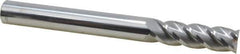 Accupro - 5/8", 2" LOC, 5/8" Shank Diam, 6" OAL, 4 Flute, Solid Carbide Square End Mill - Single End, Uncoated, Spiral Flute, 40° Helix, Centercutting, Right Hand Cut, Right Hand Flute - Eagle Tool & Supply