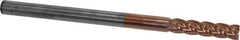 Accupro - 1/4", 1" LOC, 1/4" Shank Diam, 4" OAL, 4 Flute, Solid Carbide Square End Mill - Single End, TiCN Finish, Spiral Flute, 40° Helix, Centercutting, Right Hand Cut, Right Hand Flute - Eagle Tool & Supply