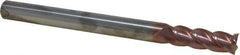 Accupro - 1/2", 1-1/2" LOC, 1/2" Shank Diam, 6" OAL, 4 Flute, Solid Carbide Square End Mill - Single End, TiCN Finish, Spiral Flute, 40° Helix, Centercutting, Right Hand Cut, Right Hand Flute - Eagle Tool & Supply