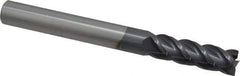 Accupro - 5/8", 2" LOC, 5/8" Shank Diam, 6" OAL, 4 Flute, Solid Carbide Square End Mill - Single End, AlTiN Finish, Spiral Flute, 40° Helix, Centercutting, Right Hand Cut, Right Hand Flute - Eagle Tool & Supply