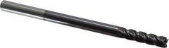 Accupro - 3/8", 1-1/2" LOC, 3/8" Shank Diam, 6" OAL, 4 Flute, Solid Carbide Square End Mill - Single End, AlTiN Finish, Spiral Flute, 40° Helix, Centercutting, Right Hand Cut, Right Hand Flute - Eagle Tool & Supply