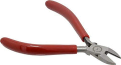 Proto - 4-5/8" OAL, Cutting Pliers - 13/32" Jaw Length x 7/16" Jaw Width, Oval Head, Plastisol Handle - Eagle Tool & Supply