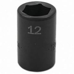 SK - Impact Socket - 3/8"DR 12MM IMPACT SOCKET - Eagle Tool & Supply