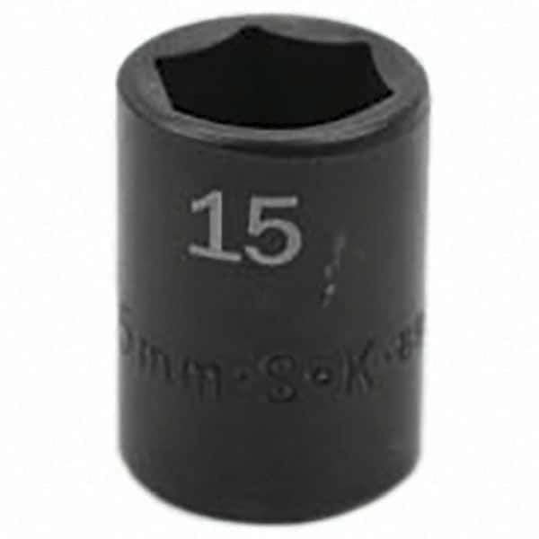 SK - Impact Socket - 3/8"DR 15MM IMPACT SOCKET - Eagle Tool & Supply