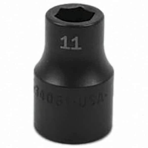 SK - Impact Socket - 1/2"DR 11MM IMPACT SOCKET - Eagle Tool & Supply