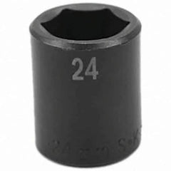 SK - Impact Socket - 1/2"DR 24MM IMPACT SOCKET - Eagle Tool & Supply