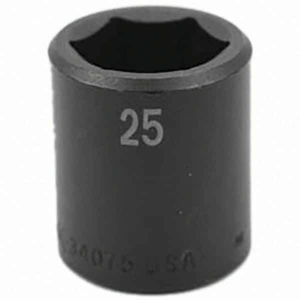 SK - Impact Socket - 1/2"DR 25MM IMPACT SOCKET - Eagle Tool & Supply