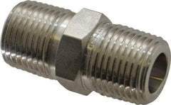 Ham-Let - 1/2" Grade 316 Stainless Steel Pipe Hex Nipple - MNPT End Connections, 7,200 psi - Eagle Tool & Supply