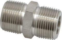 Ham-Let - 3/4" Grade 316 Stainless Steel Pipe Hex Nipple - MNPT End Connections, 6,800 psi - Eagle Tool & Supply