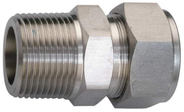 Ham-Let - 5/8" OD, Grade 316Stainless Steel Male Connector - Comp x MNPT Ends - Eagle Tool & Supply