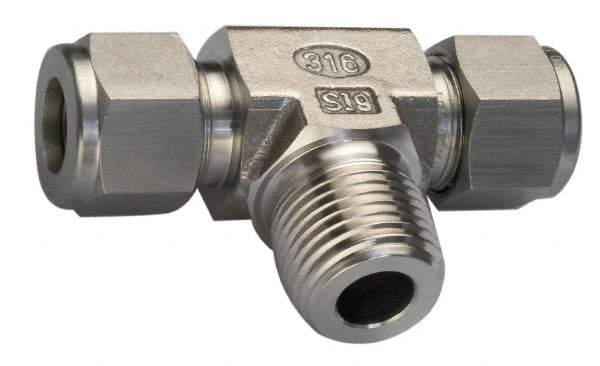 Ham-Let - 3/8" OD, Grade 316Stainless Steel Female Branch Tee - Comp x Comp x FNPT Ends - Eagle Tool & Supply