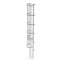 TRI-ARC - Rolling & Wall Mounted Ladders & Platforms Type: Fixed Ladder Style: Safety Cage - Eagle Tool & Supply