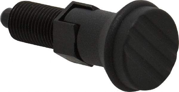 Gibraltar - M10x1, 15mm Thread Length, 5mm Plunger Diam, Lockout Knob Handle Indexing Plunger - Plunger Style C, 17mm Body Length, 47mm OAL, Steel - Eagle Tool & Supply