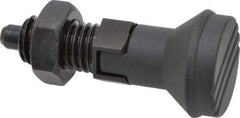 Gibraltar - 5/8-11, 23mm Thread Length, 8mm Plunger Diam, Lockout Knob Handle Indexing Plunger - Plunger Style D, 26mm Body Length, 74mm OAL, Steel - Eagle Tool & Supply