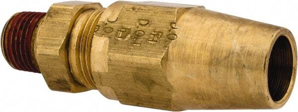 Parker - 3/8" OD, Brass Male Connector - 400 Max Working psi, -65 to 250°F, Comp x MNPT Ends - Eagle Tool & Supply
