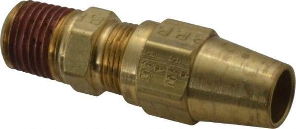 Parker - 3/8" OD, Brass Male Connector - 400 Max Working psi, -65 to 250°F, Comp x MNPT Ends - Eagle Tool & Supply