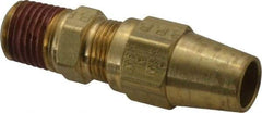 Parker - 3/8" OD, Brass Male Connector - 400 Max Working psi, -65 to 250°F, Comp x MNPT Ends - Eagle Tool & Supply
