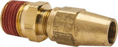 Parker - 3/8" OD, Brass Male Connector - 400 Max Working psi, -65 to 250°F, Comp x MNPT Ends - Eagle Tool & Supply