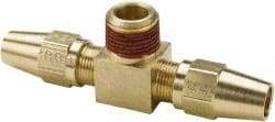 Parker - 5/8" OD, Brass Male Branch Tee - 400 Max Working psi, -65 to 250°F, Comp x Comp x MNPT Ends - Eagle Tool & Supply