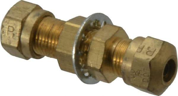 Parker - 1/4" OD, Brass Union - 150 Max Working psi, -40 to 200°F, Comp x Comp Ends - Eagle Tool & Supply