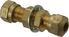 Parker - 1/4" OD, Brass Union - 150 Max Working psi, -40 to 200°F, Comp x Comp Ends - Eagle Tool & Supply