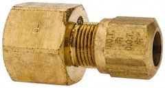 Parker - 3/8" OD, Brass Female Connector - 150 Max Working psi, -40 to 200°F, Comp x FNPT Ends - Eagle Tool & Supply
