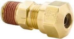 Parker - 3/4" OD, Brass Male Connector - 150 Max Working psi, -40 to 200°F, Comp x MNPT Ends - Eagle Tool & Supply