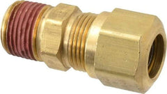 Parker - 1/2" OD, Brass Male Connector - 150 Max Working psi, -40 to 200°F, Comp x MNPT Ends - Eagle Tool & Supply