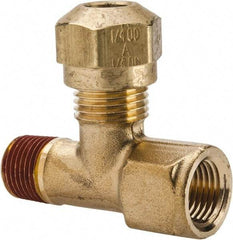 Parker - 1/4" OD, Brass Adapter Tee - 150 Max Working psi, -40 to 200°F, - Eagle Tool & Supply
