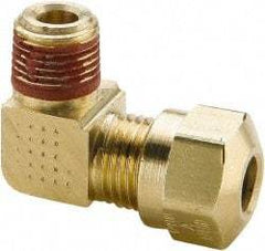 Parker - 3/4" OD, Brass Male Elbow - 150 Max Working psi, -40 to 200°F, Comp x MNPT Ends - Eagle Tool & Supply