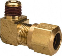 Parker - 3/8" OD, Brass Male Elbow - 150 Max Working psi, -40 to 200°F, Comp x MNPT Ends - Eagle Tool & Supply