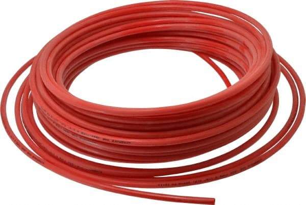 Coilhose Pneumatics - 11/64" ID x 1/4" OD, 0.04" Wall Thickness, 100' Long, Nylon 11 Tube - Red, 150 Max psi - Eagle Tool & Supply