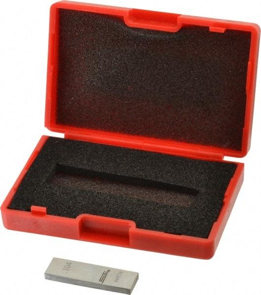 SPI - 0.104" Rectangular Steel Gage Block - Accuracy Grade AS-1, Includes NIST Traceability Certification - Eagle Tool & Supply